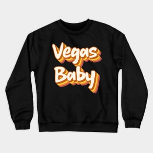 RETRO Vegas Text. Crewneck Sweatshirt